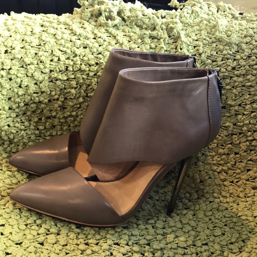 Lamb high silver heels shoes